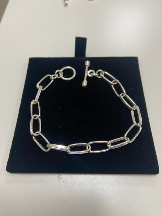 Silver Bracelet Hand Made Paper Clip