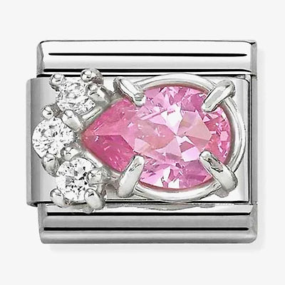 Nomination Classic Pink Cubic Zirconia Teardrop Charm 330329/08