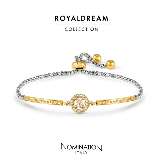 Nomination Milleluci Royal Dream Gold Colour Crystal Toggle Bracelet 029802017