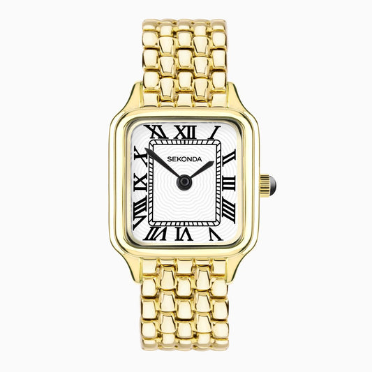 Sekonda Monica Maxi Ladies Watch with Gold Large Alloy Case & Bracelet 40657