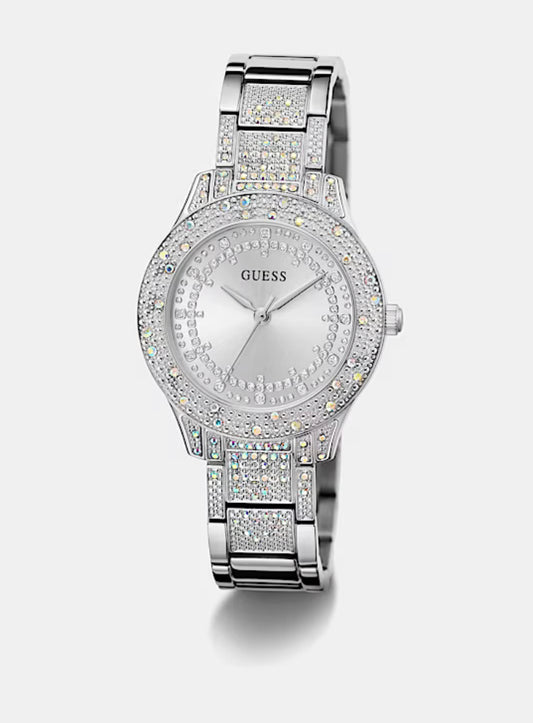 Guess Women’s Silver Crystal Watch