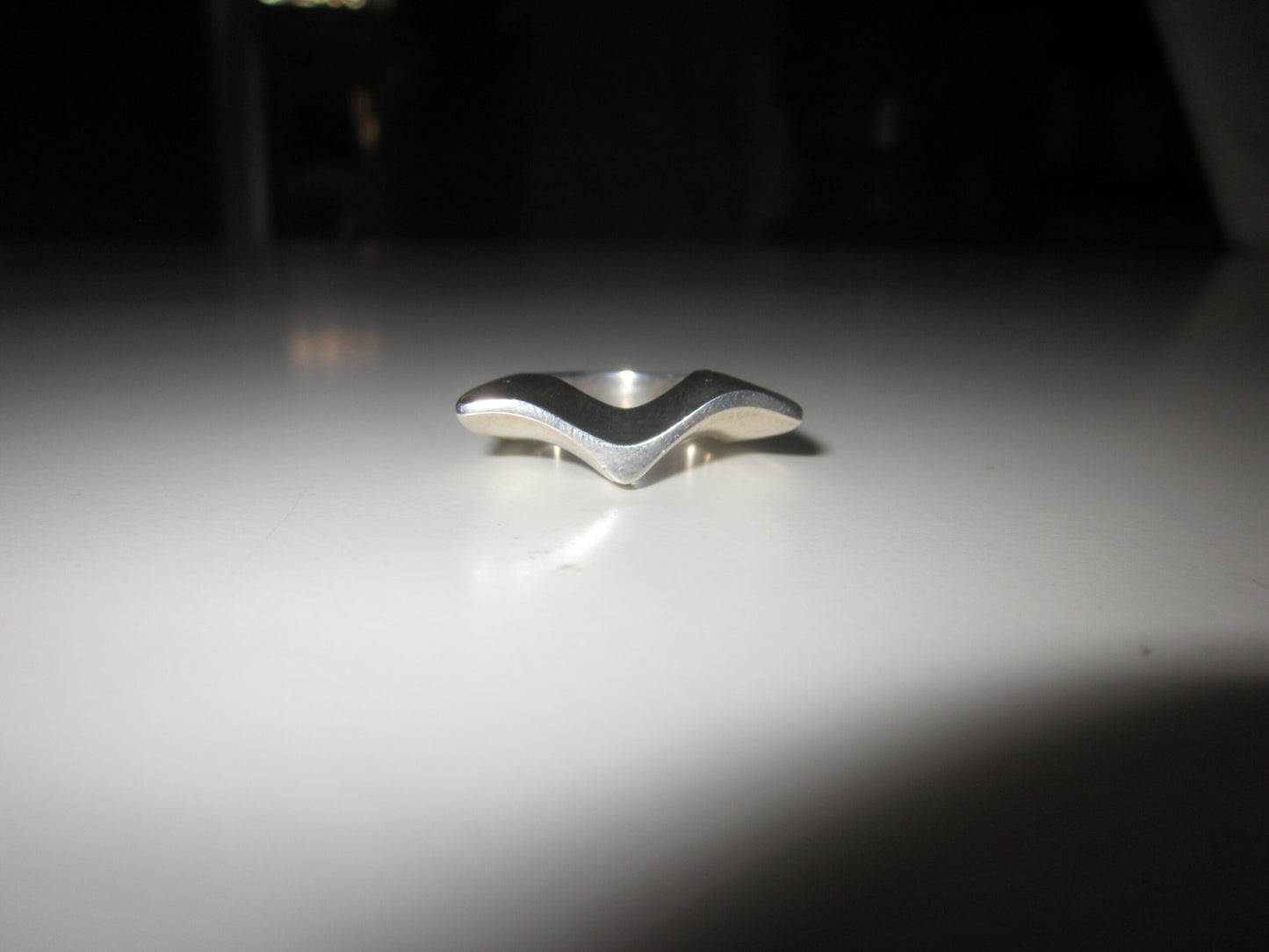 Sterling Silver Chunky Unusual Birds Wings Ring Size L