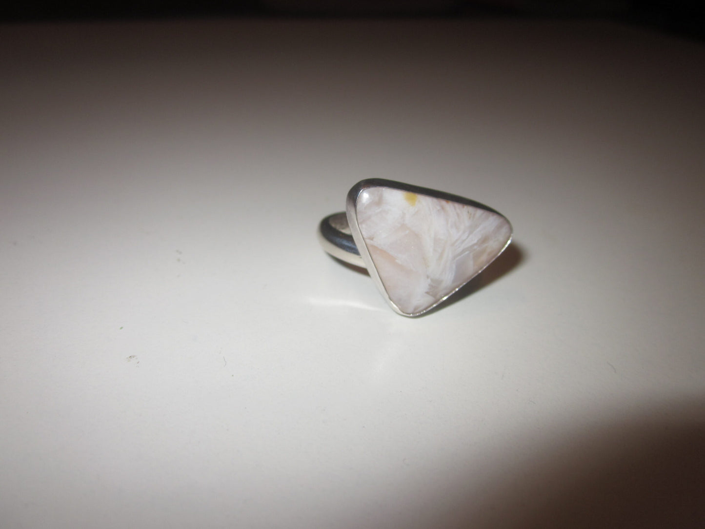 Sterling Silver Handmade Timeless Neutral Coloured Adjustable Ring