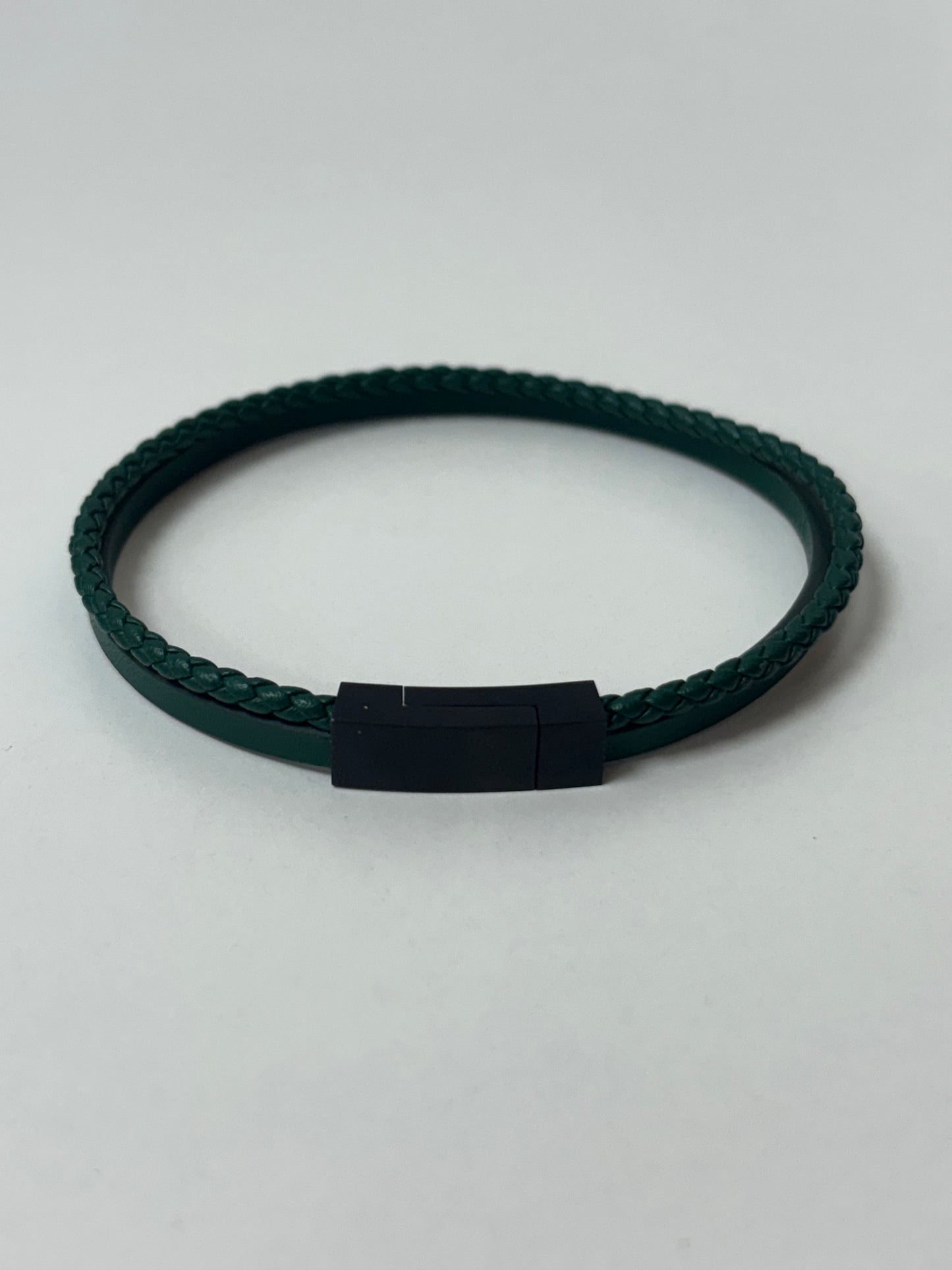 Fred Bennett Green Leather Bracelet