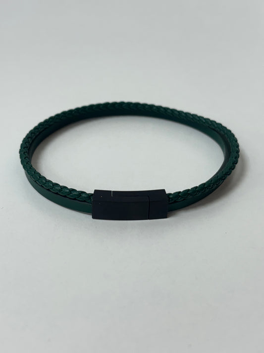 Fred Bennett Green Leather Bracelet
