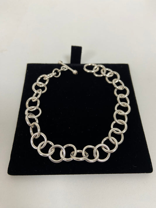 Silver Bracelet Large Round Links Design