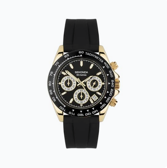 Sekonda Circuit Chronograph Gold & Black Watch 30202