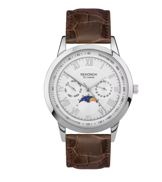 Sekonda Armstrong Moon Phase Brown Watch 30146
