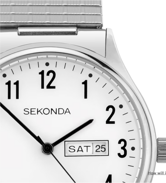 Sekonda Easy Reader Ladies Watch with Silver Alloy Case & Stainless Steel Bracelet 30122
