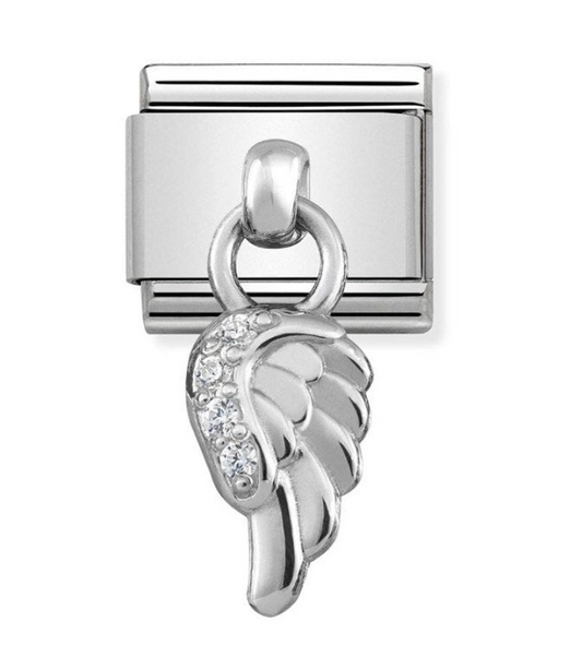 Nomination Classic Silver Hanging Angel Wing Charm Link 331800/06