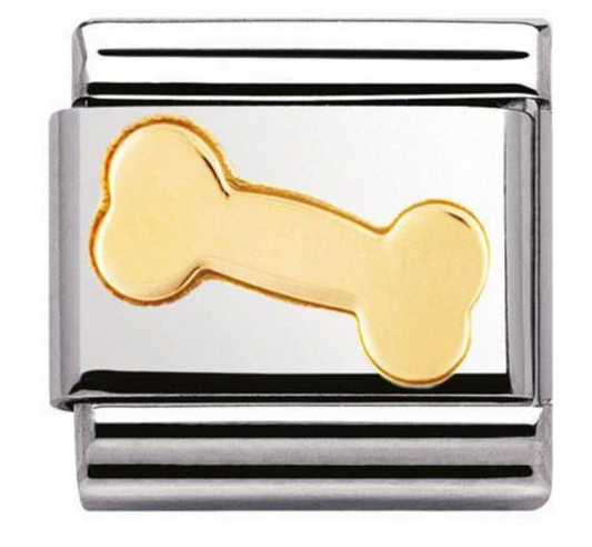 Nomination Classic Gold Dog Bone Charm Link 030110 09