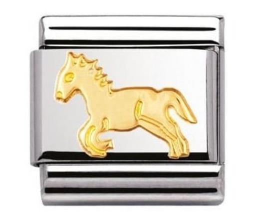 Nomination Classic Gold Horse Charm Link 03011209