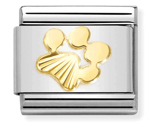 Nomination Classic Gold Dog Paw Print Charm Link 03014944