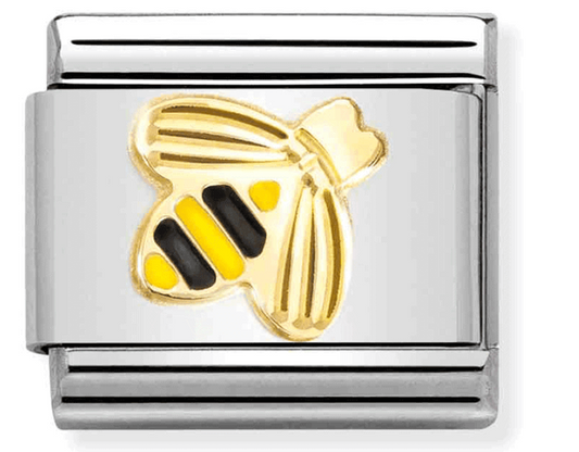 Nomination Classic Gold & Black Bee Charm Link 03028564