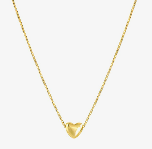 Armonica Gold Plated Small Heart Pendant Necklace