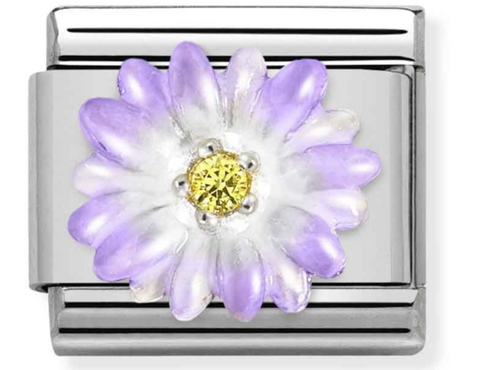 Nomination Purple Flower Charm Link 33032103