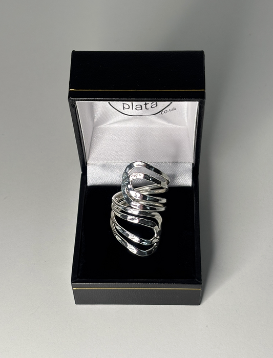 Sterling Silver Double Wrap Around Ring