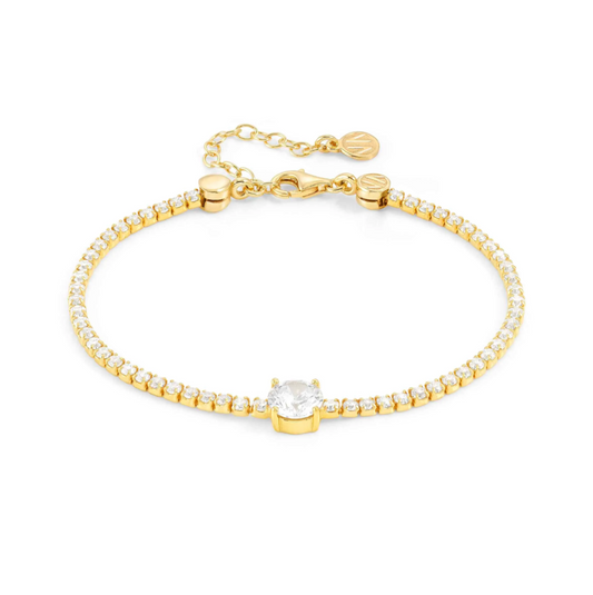Nomination Gold Plated Chic&Charm ED Bracelet with White Stones