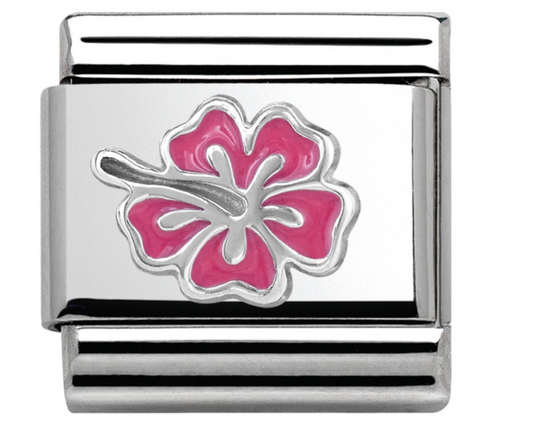 Nomination Pink Hibiscus Charm Link 33020224