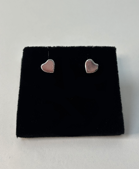 Sterling Silver Heart Stud Earrings