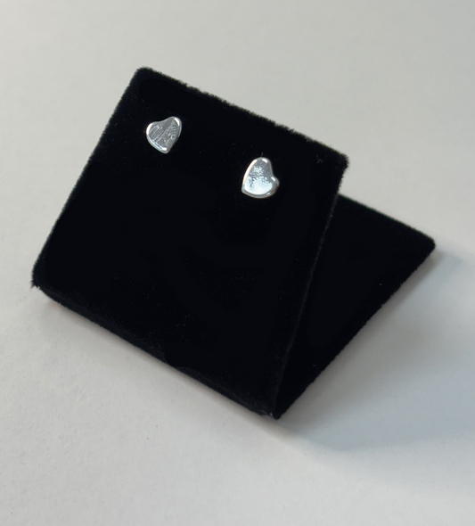 Sterling Silver Heart Stud Earrings