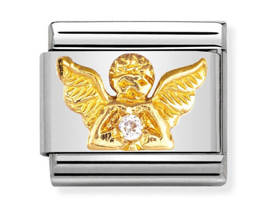 Nomination Classic Gold Angel With Stones Charm Link 03030723