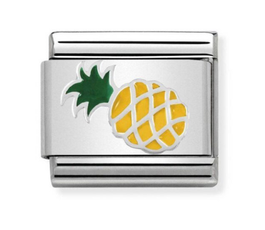 Nomination Classic Enamel And Silver Pineapple Charm Link 33020245