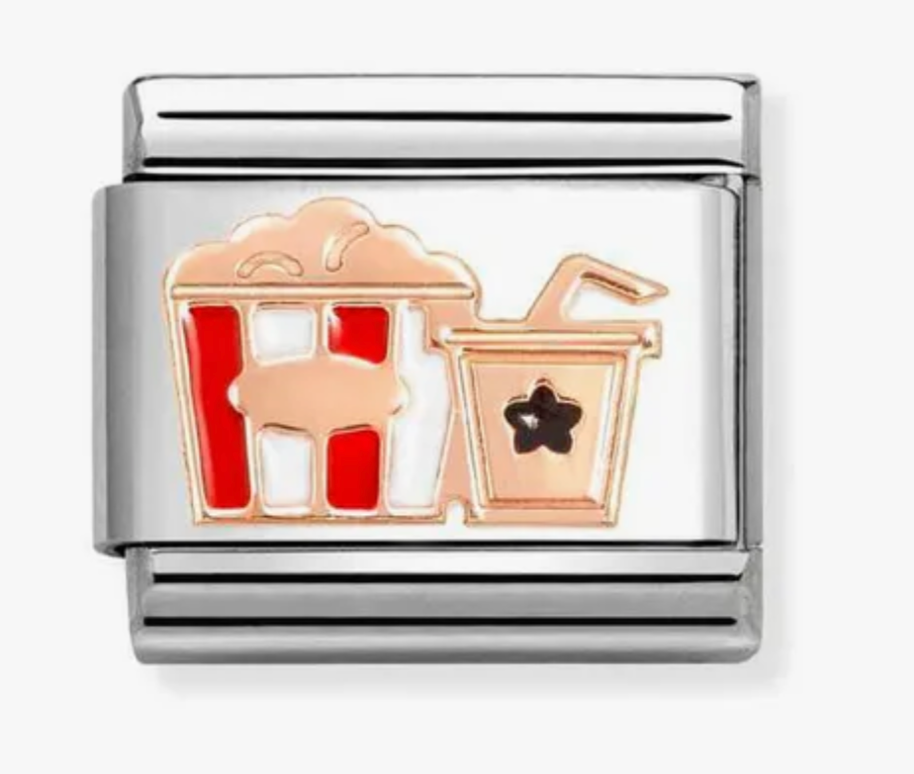 Nomination Classic Rose Gold Popcorn & Drink Charm 43020233