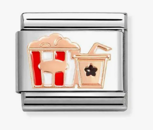 Nomination Classic Rose Gold Popcorn & Drink Charm 43020233