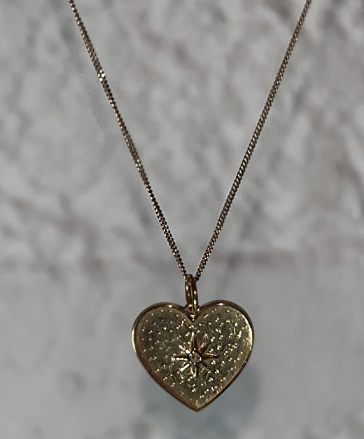 9 ct Gold Thin Chain with a Heart Pendant Necklace