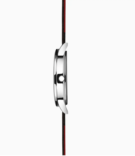 Sekonda Nordic Ladies Watch with Silver Case & Black Leather Strap with White Dial 40480