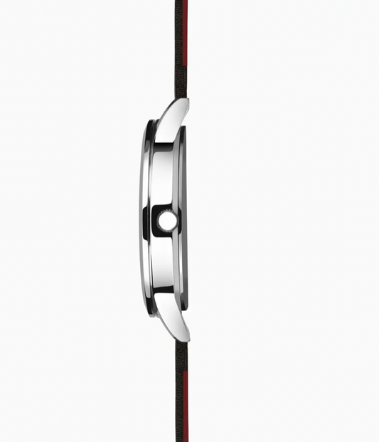 Sekonda Nordic Men's Watch with Silver Case & Black Leather Strap with White Dial 1939 (Copy)