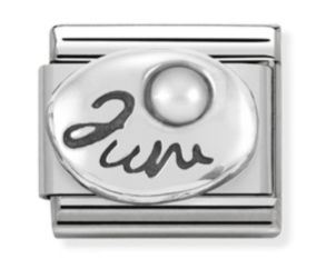 Nomination June Pearl Birthstone Charm Link 33050506