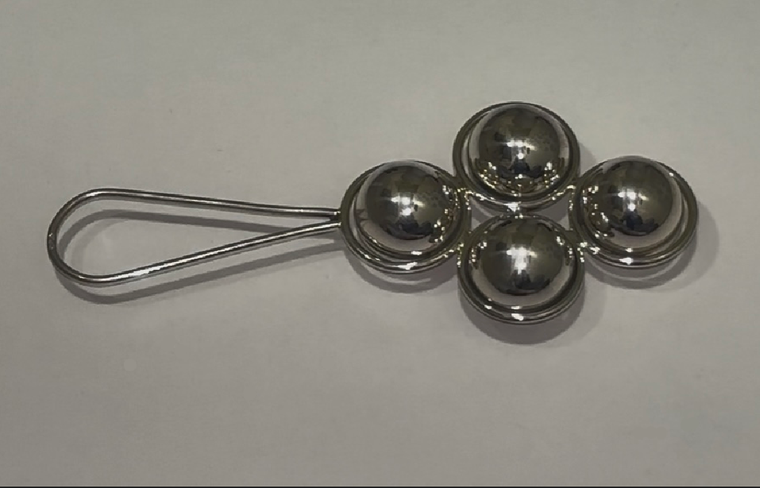 Classic Sterling Silver Baby Christening Rattle