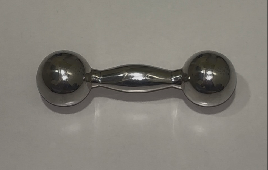 Classic Sterling Silver Baby Christening Rattle