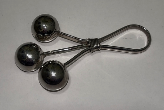 Classic Sterling Silver Baby Christening Rattle