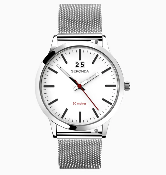 Sekonda Taylor Blue Dial Silver Watch 1943