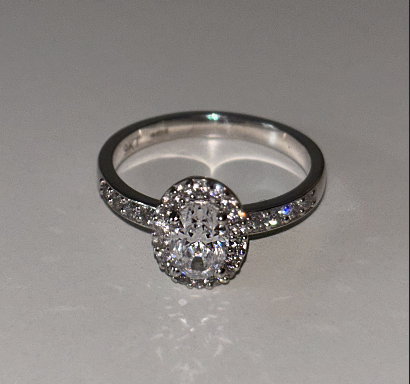9ct White Gold Diamond Ring
