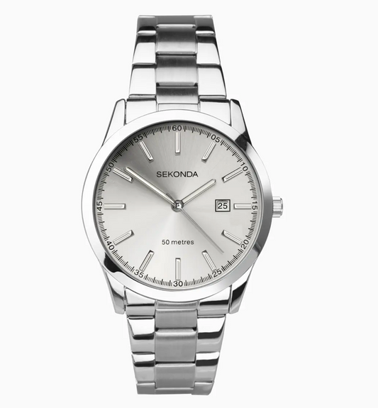Sekonda Taylor Men's Watch with a Silver Case & Stainless Steel Bracelet with Silver White Dial 1945