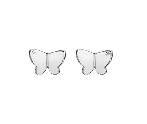 Hot Diamonds Flutter Silver Butterfly Stud Earrings DE732