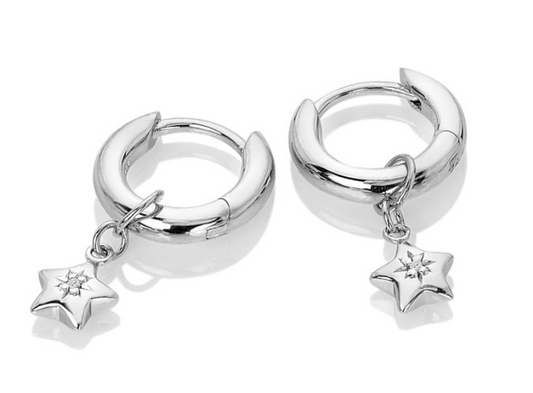 Hot Diamonds Sterling Silver Most Star Earrings DE718