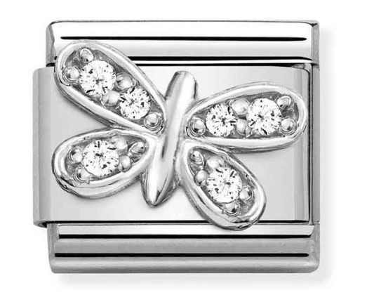 Nomination Classic Silvershine Sparkly Butterfly Charm 33030435