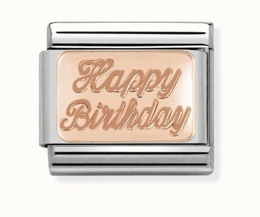Nomination Classic Rose Gold Happy Birthday 43010129