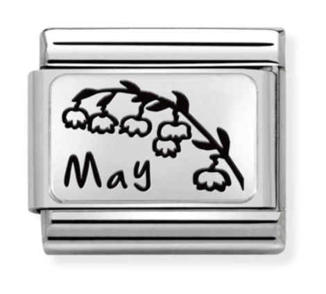 Nomination May Lily of The Valley Birth Flower Charm 33011217