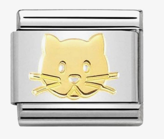 Nomination Gold Cat Charm 03016253