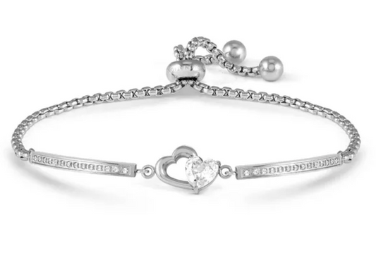 Nomination Silver Milleluci Double Heart Bracelet Refined Edition