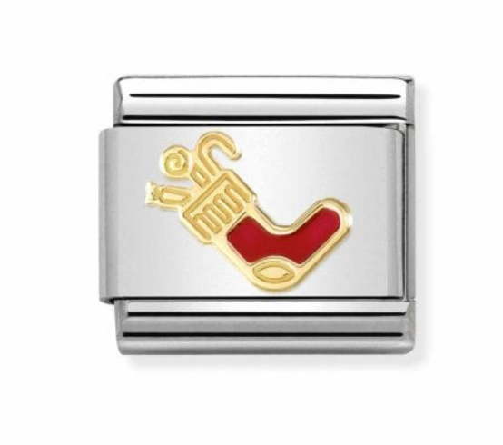 Nomination Italy Classic Gold Christmas Stocking Charm 03022525