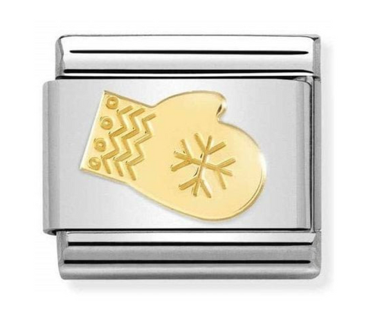 Nomination Classic Link Snow Glove Charm in Gold 03014941