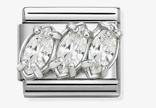 Nomination Classic Sparkling Three Stone Charm 33032905
