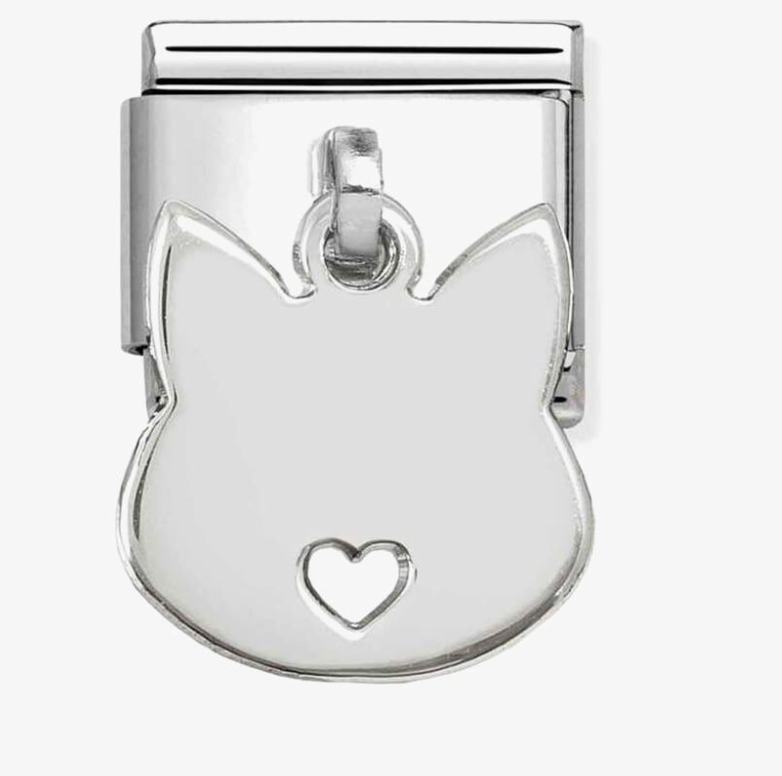 Nomination Classic Plates Cat Dropper Charm 33180115